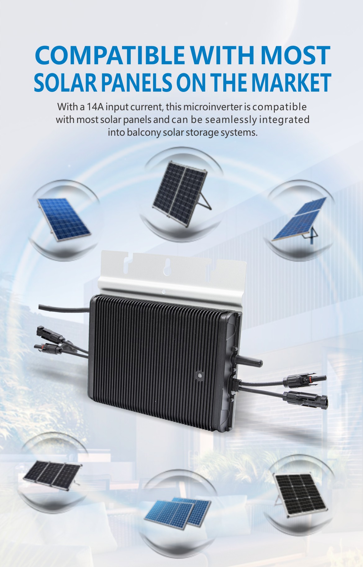 SPD-800 800W Solar On-Grid MicroInverter for Home Solar Generatory Power Plant-6