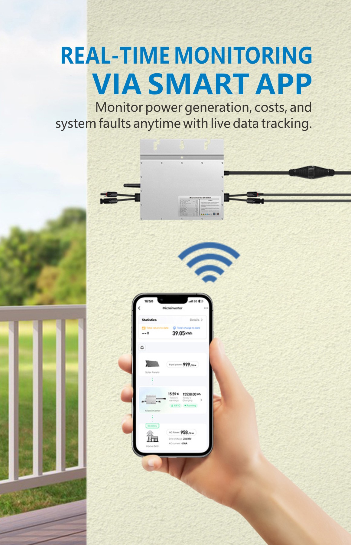 SPD-800 800W Solar On-Grid MicroInverter for Home Solar Generatory Power Plant-8