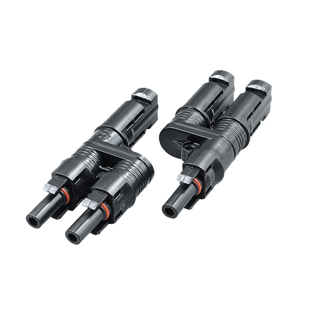 Conector solar fotovoltaico MC4 em formato T ou H compatível com alta corrente IP68 à prova d'água 50A