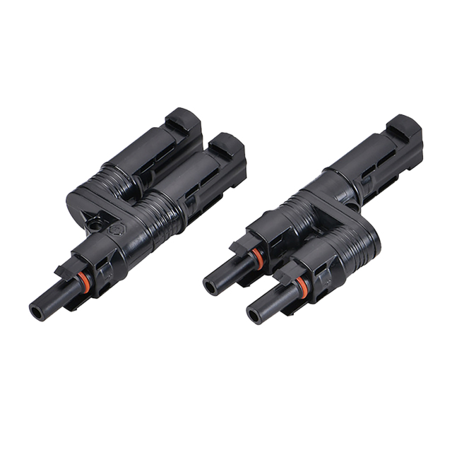 Conector solar fotovoltaico MC4 em formato T ou H compatível com alta corrente IP68 à prova d'água 50A