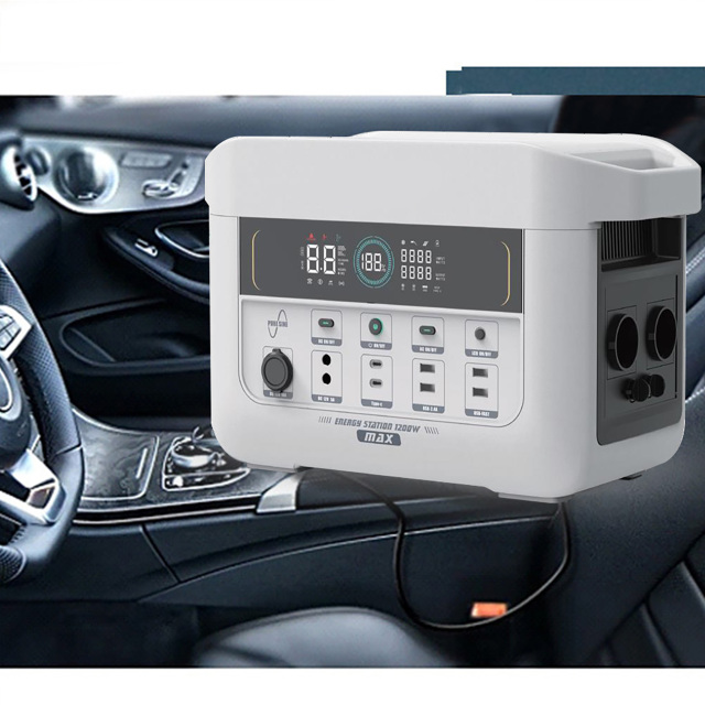1200W Output Bidirection Digital Inverter LiFePO4 Battery Cells Portable Power Station