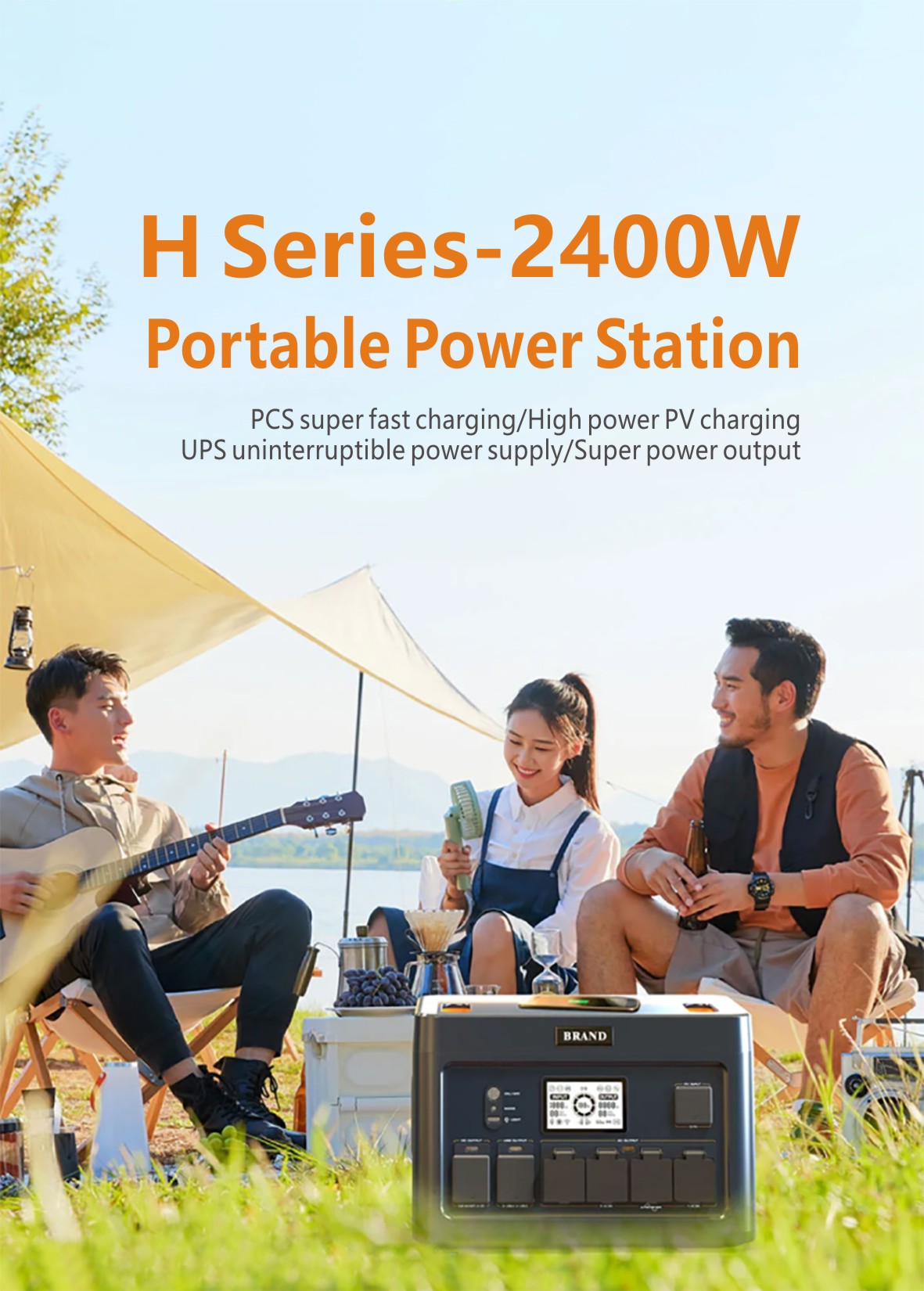 AC/PV Panel/Car Charging Portable Powerstation Balcony Solar Storage Generator Description - 1