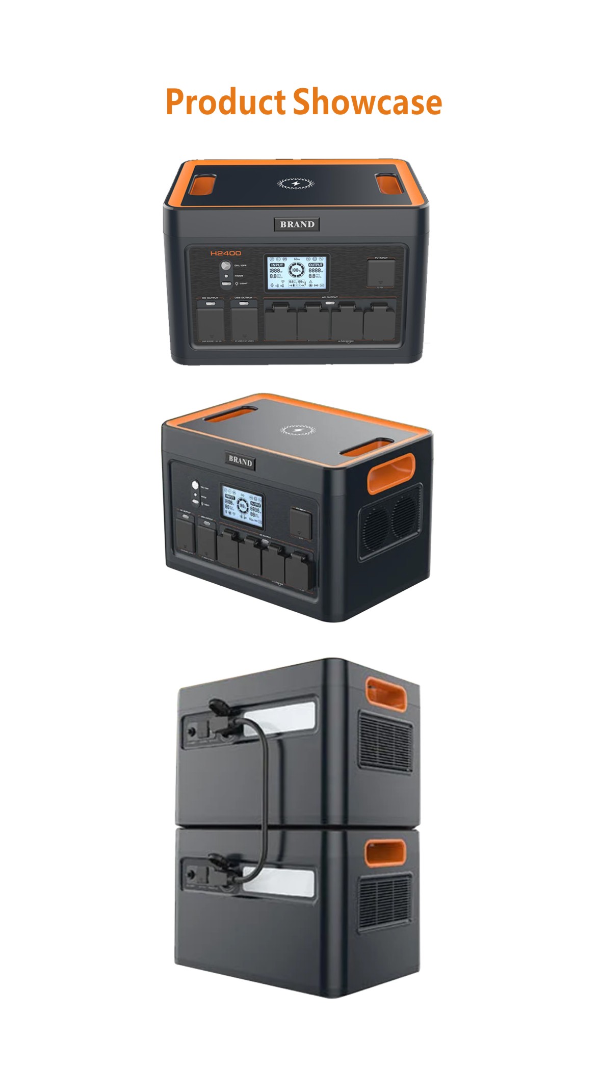 AC/PV Panel/Car Charging Portable Powerstation Balcony Solar Storage Generator Description - 7
