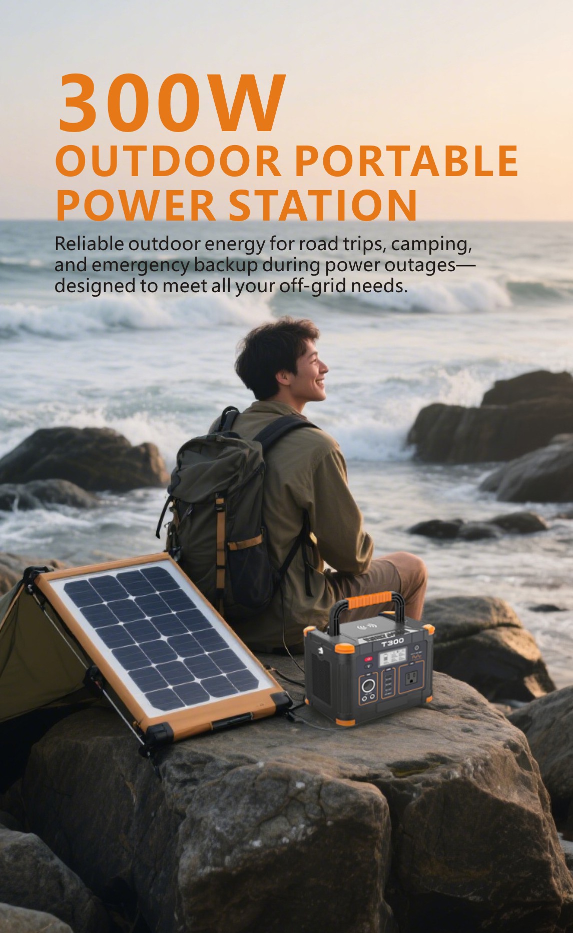 PD Fast Charging LiFePO4 300W Outdoor Portable Power Station Description -1 