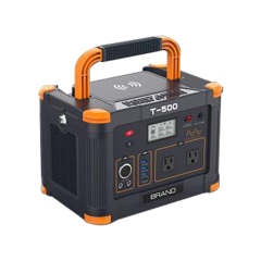 Estação de energia portátil de 500 W | Gerador solar LiFePO4 de 9 portas | Carregamento rápido PD