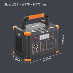 Estação de energia portátil para ambientes externos com carregamento rápido PD LiFePO4 300 W