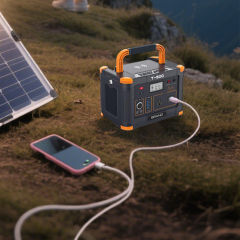 Estação de energia portátil de 500 W | Gerador solar LiFePO4 de 9 portas | Carregamento rápido PD