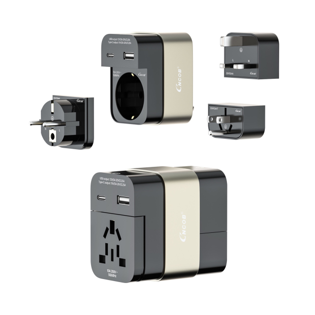 Power Converter Universal Travel Adaptor 4-in-1 Modular Power Plug
