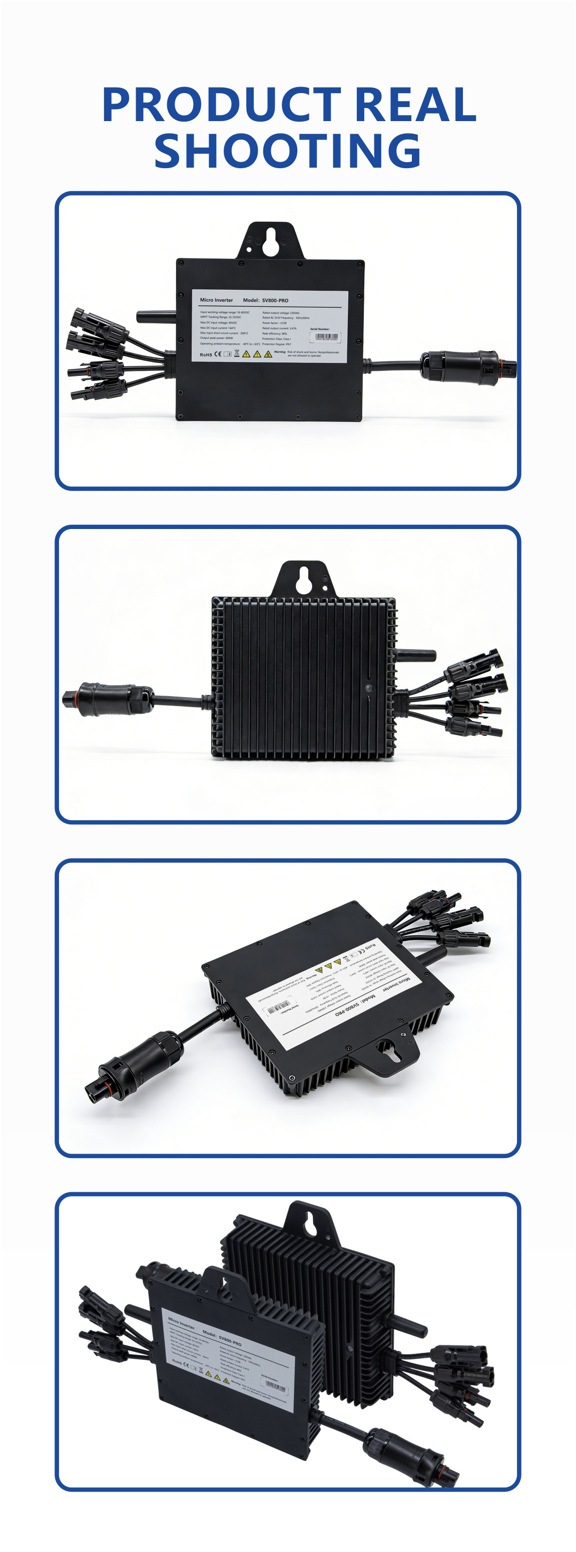 IP67 Plug-and-play 800W Grid-tie Microinverter For Solar Power Plant-10