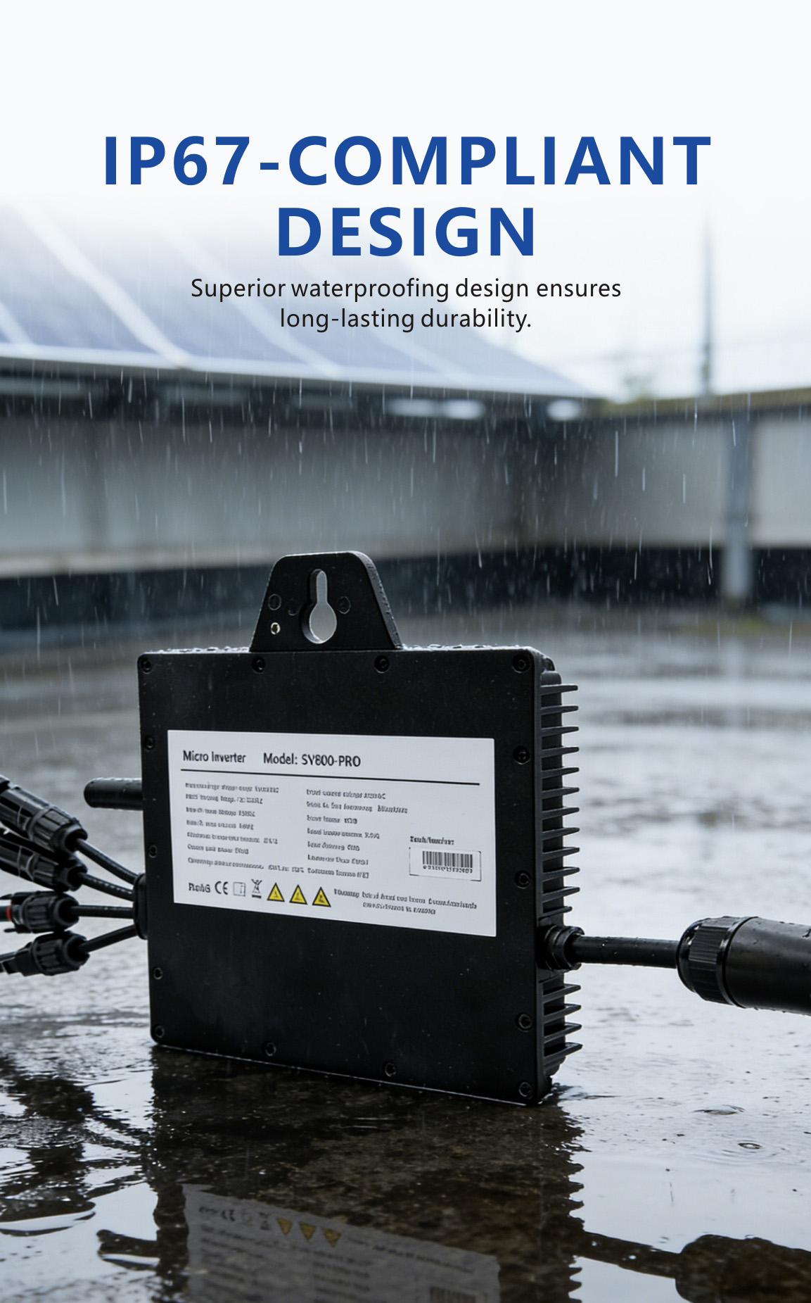 IP67 Plug-and-play 800W Grid-tie Microinverter For Solar Power Plant-5