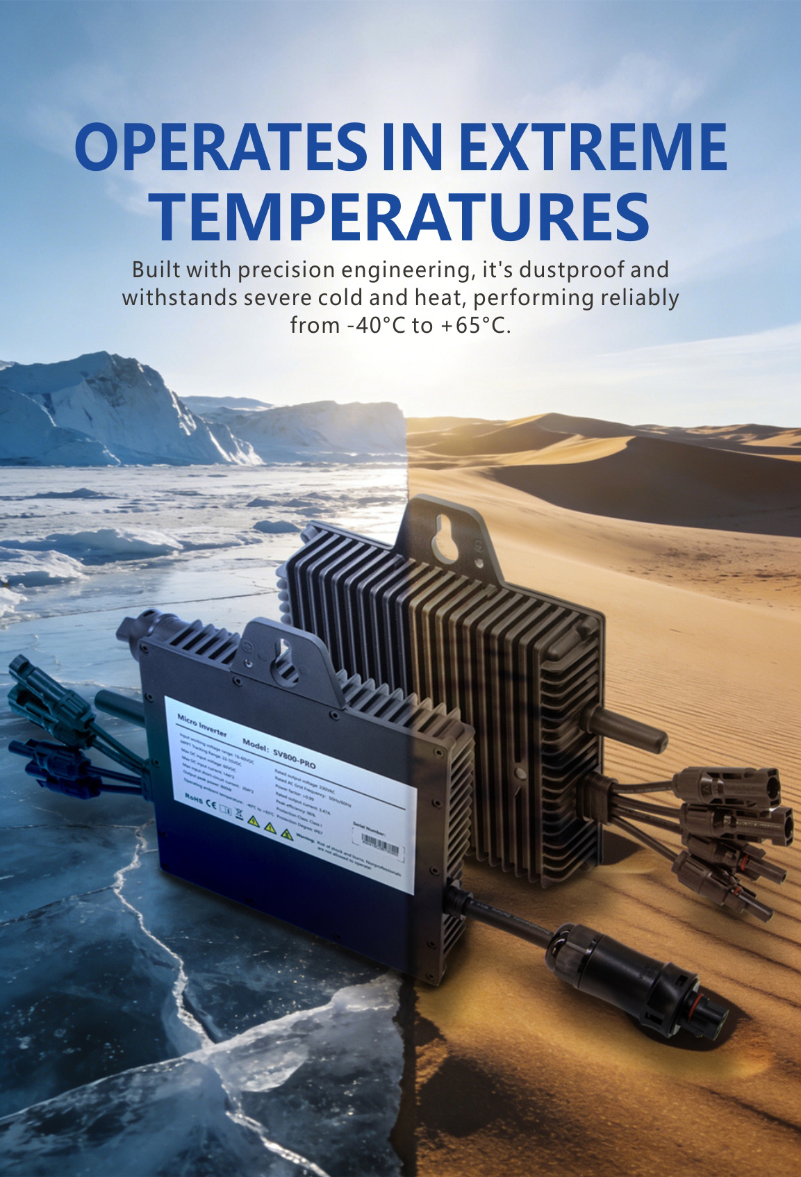 IP67 Plug-and-play 800W Grid-tie Microinverter For Solar Power Plant-6