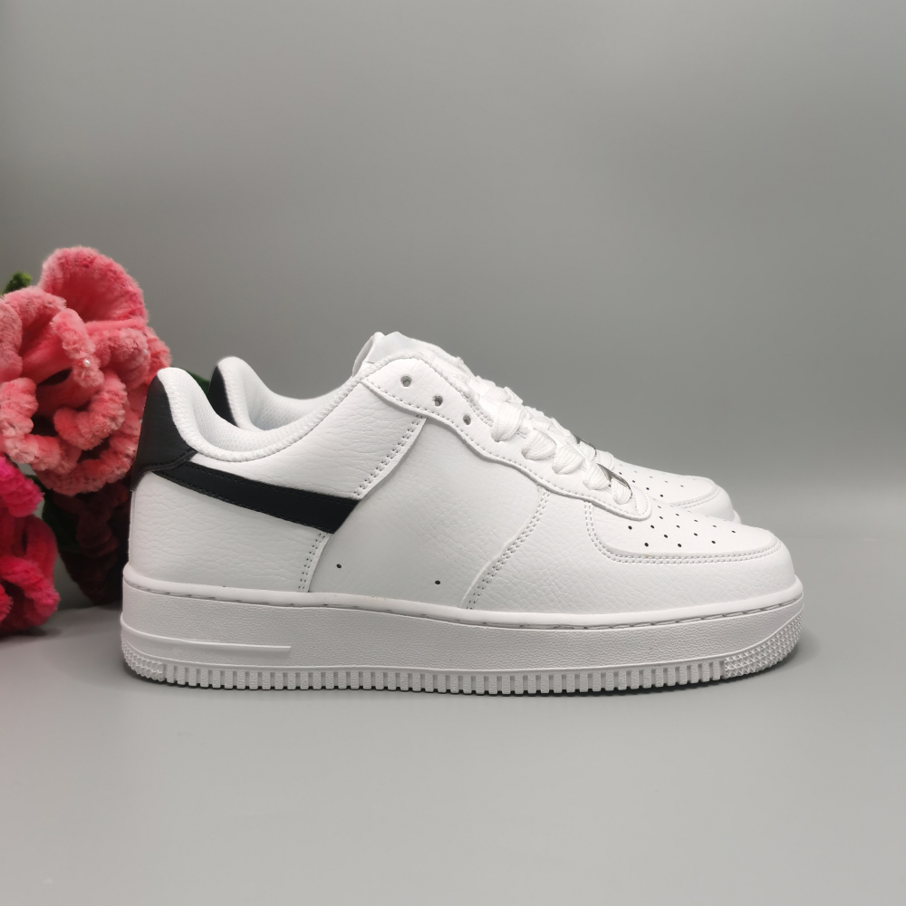 [With Shoe Box] A Air Force 1 White Black Gold White Black Pure White Grey Gold Black Warrior Air Force One Double Groove Low Top Board Shoes