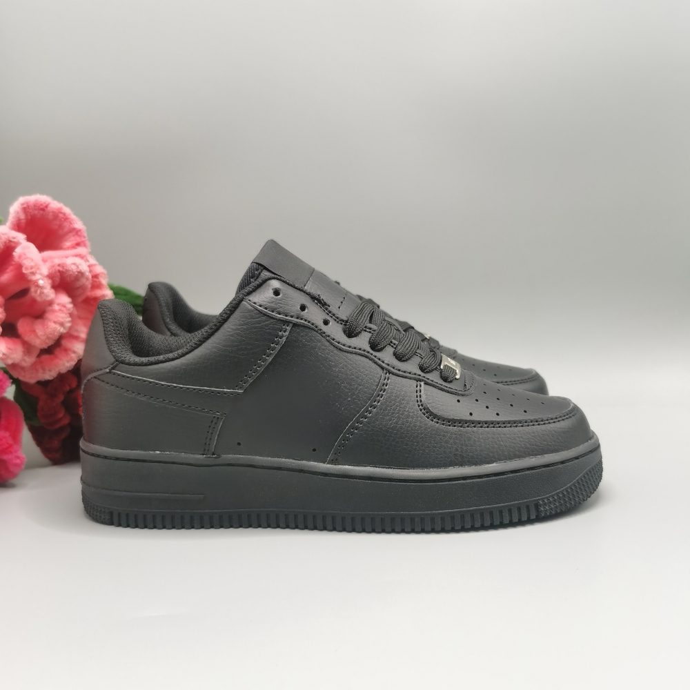 [With Shoe Box] A Air Force 1 White Black Gold White Black Pure White Grey Gold Black Warrior Air Force One Double Groove Low Top Board Shoes