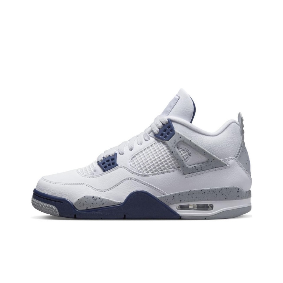 With shoe box: Jordan4  AJ4 Flame Red Hot Lava White Purple White Red Green Fear Black White Oreo sneakers Retro basketball shoes