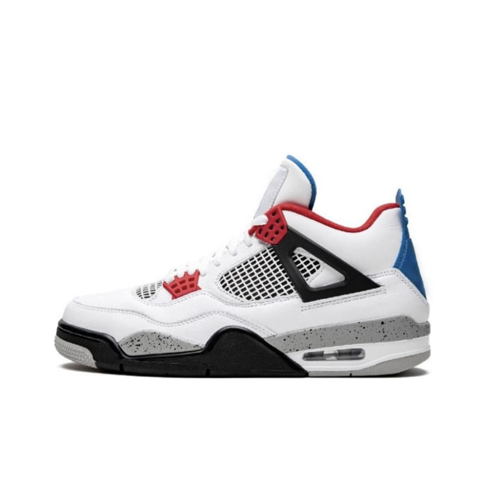With shoe box: Jordan4  AJ4 Flame Red Hot Lava White Purple White Red Green Fear Black White Oreo sneakers Retro basketball shoes