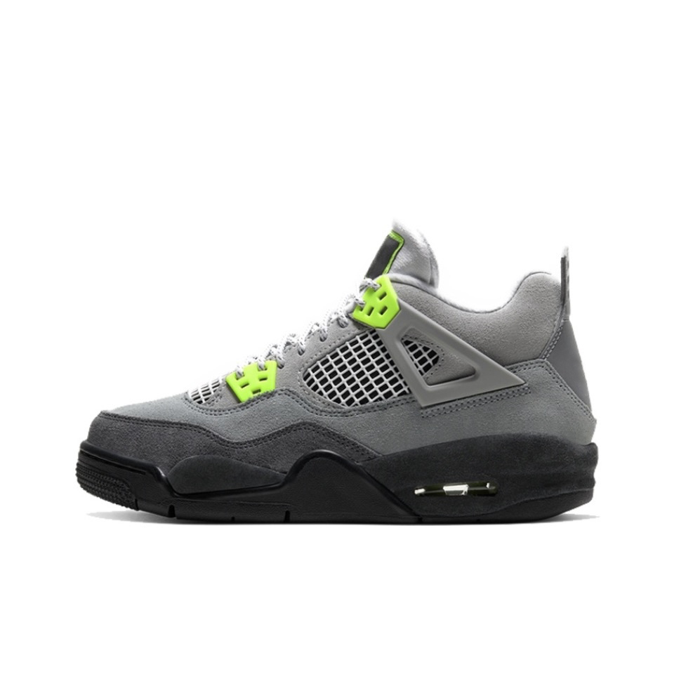 With shoe box: Jordan4  AJ4 Flame Red Hot Lava White Purple White Red Green Fear Black White Oreo sneakers Retro basketball shoes