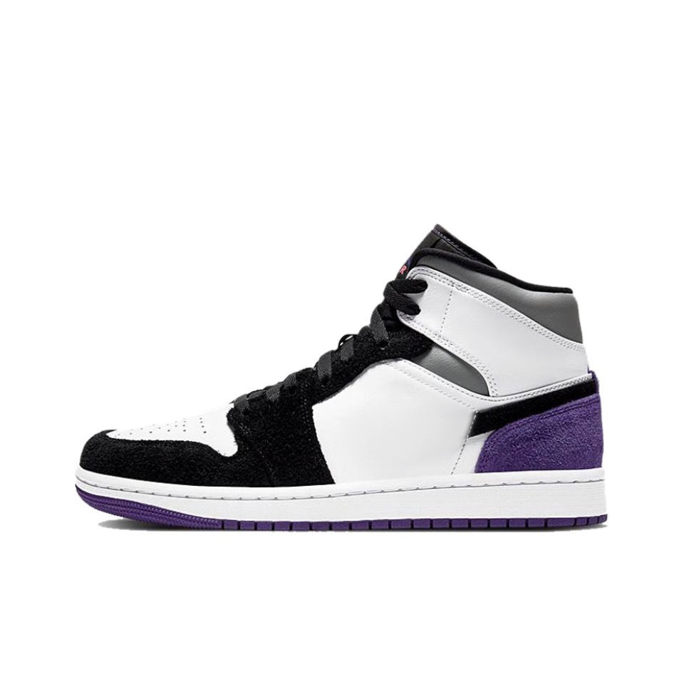 With shoe box:Air Jordan 1 mid high Black Green Black Purple Black White Black Pink Black Gold Toe Black Warrior Board Shoes Sports