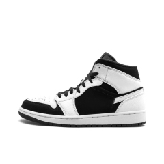 AJ1Mid - Black and White Red Panda
