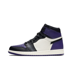 AJ1Mid - Black Purple Toe