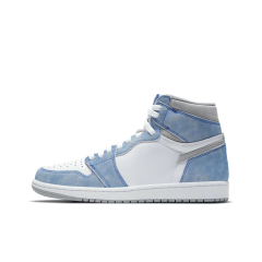 AJ1Mid - Water washed white blue
