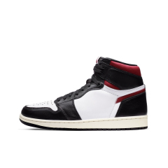 AJ1Mid - Black White and Red