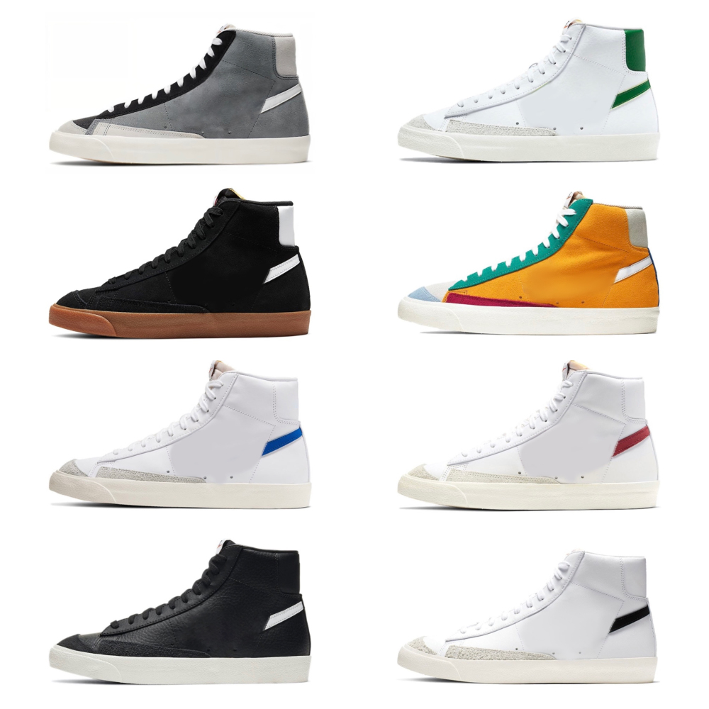 With shoe box:Blazer mid slip and wear-resistant mid top men's and women's board shoes