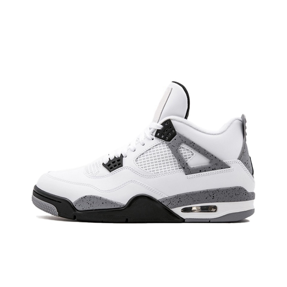 With shoe box: 4 Flame Red Hot Lava White Purple White Red Green Fear Black White Oreo sneakers Retro basketball shoes