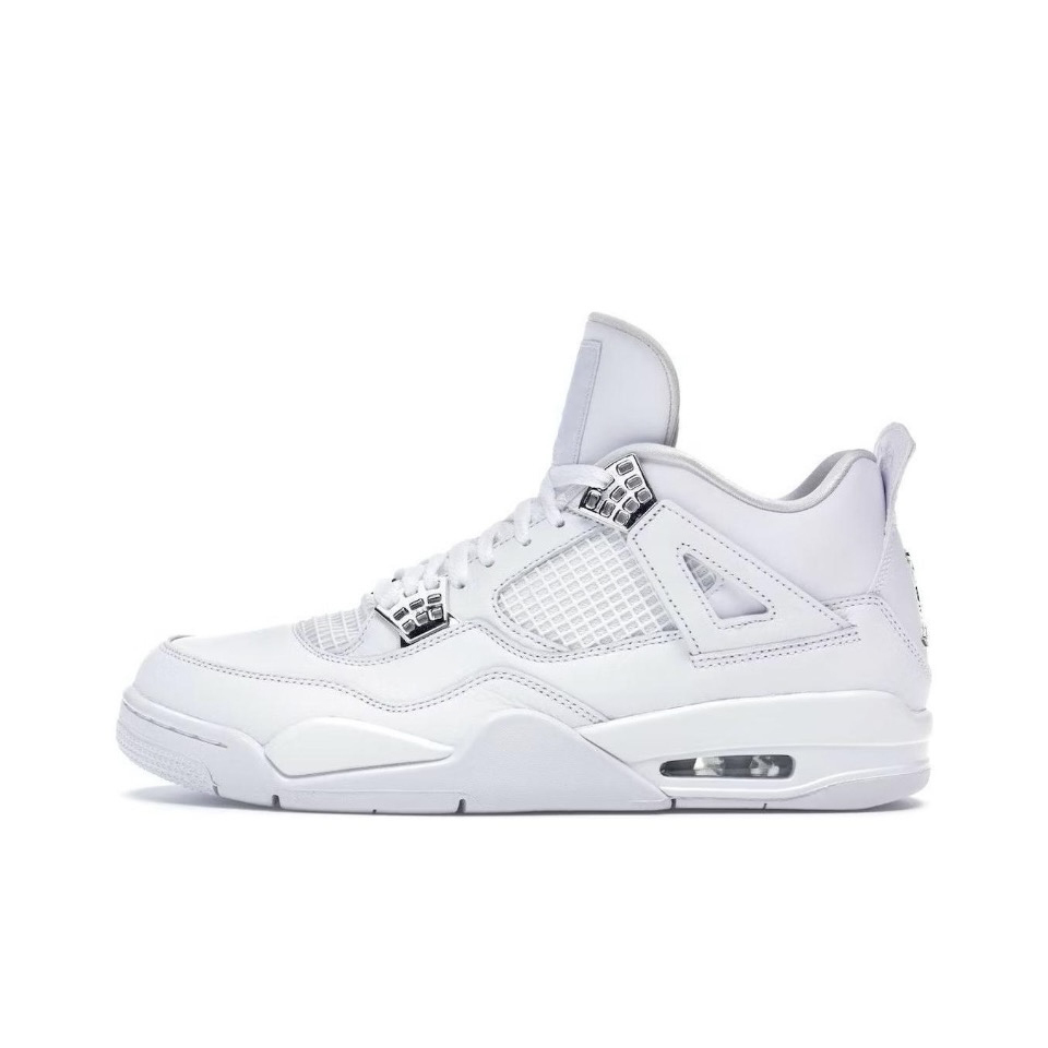 With shoe box: 4 Flame Red Hot Lava White Purple White Red Green Fear Black White Oreo sneakers Retro basketball shoes