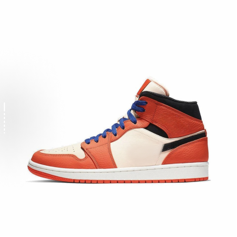 With shoe box:Air Jordan 1 mid high Black Green Black Purple Black White Black Pink Black Gold Toe Black Warrior Board Shoes Sports