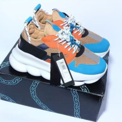 Chain-Khaki blue and white