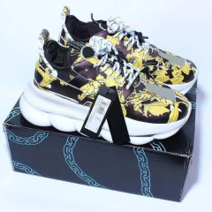Chain-Black and Yellow Flowers
