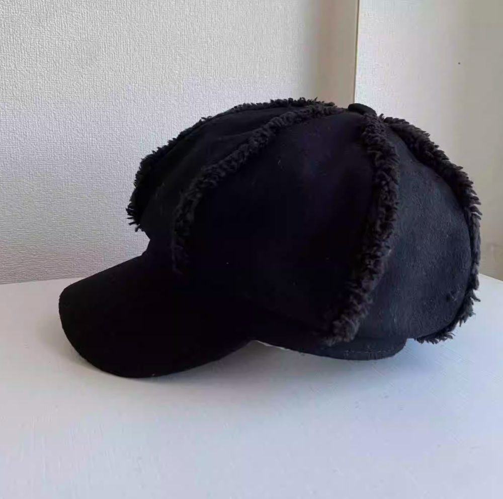 Winter warm woolen octagonal hat
