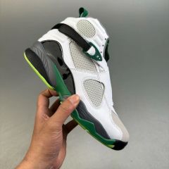 AJ8- Black White Green