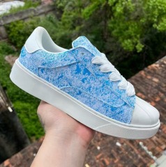 Num2-Embroidered Blue