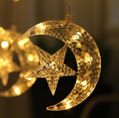 plug-in moon & star Ramadan Eid LED curtain light