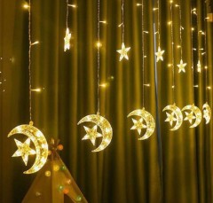 plug-in moon & star Ramadan Eid LED curtain light
