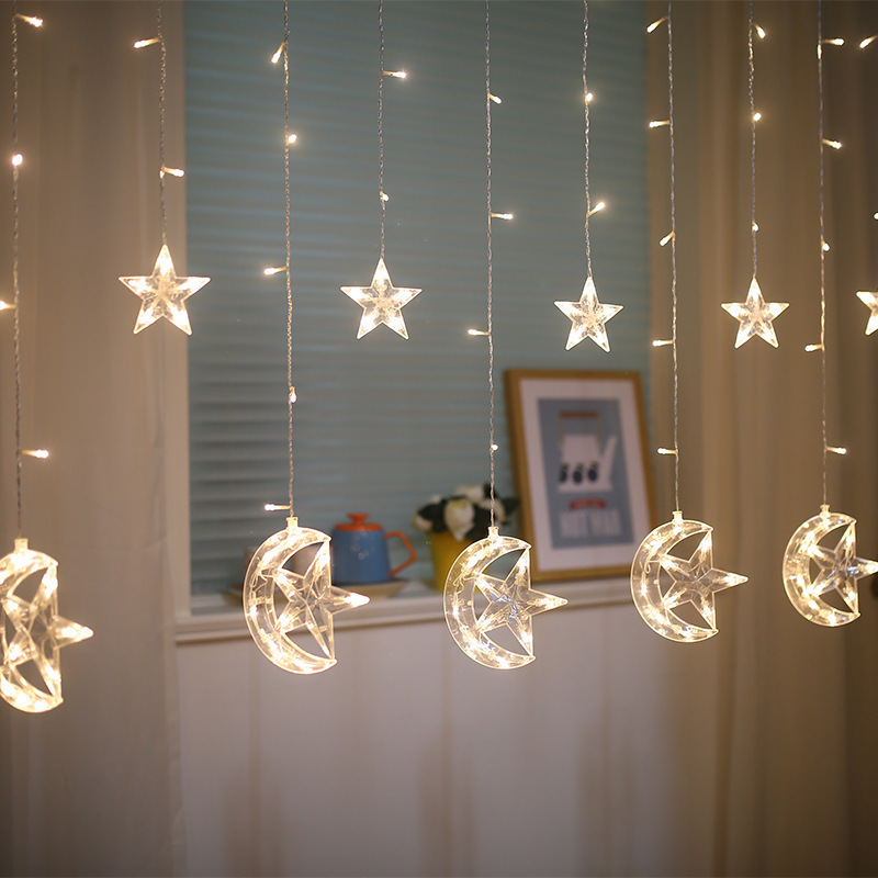 plug-in moon & star Ramadan Eid LED curtain light