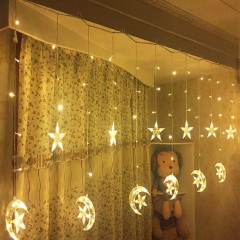 plug-in moon & star Ramadan Eid LED curtain light