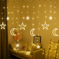 moon and star Ramadan Eid Christmas LED curtain light