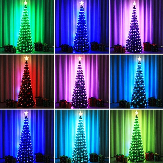 hot selling USB powered/ adapter powered Christmas tree with RGB color changing LED string light