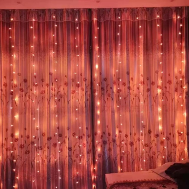 LED RGB 16 colors Christmas garland curtain window light