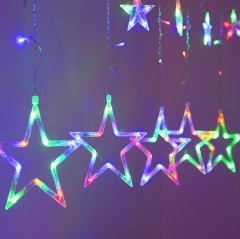 LED star Christmas garland curtain window light