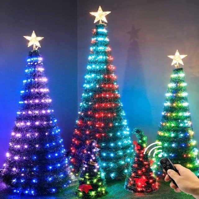 hot selling USB powered/ adapter powered Christmas tree with RGB color changing LED string light