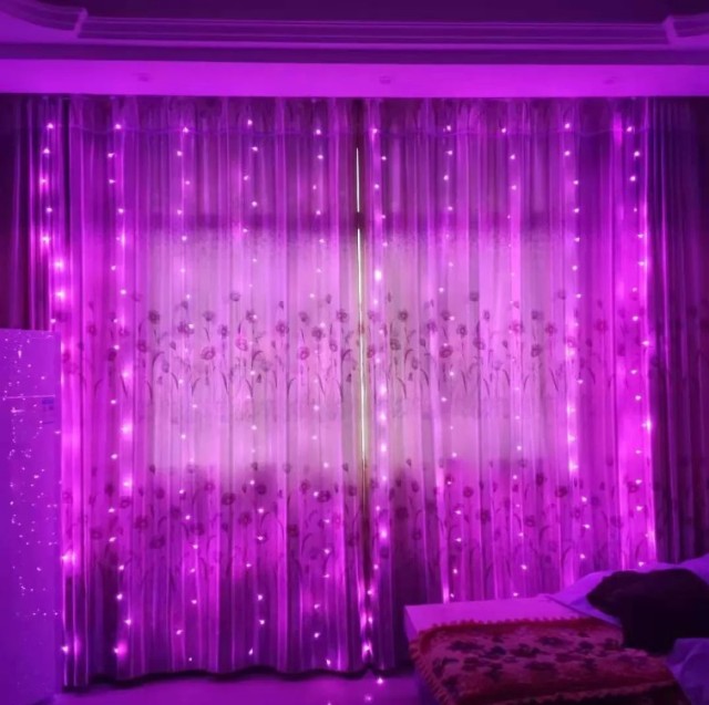 LED RGB 16 colors Christmas garland curtain window light