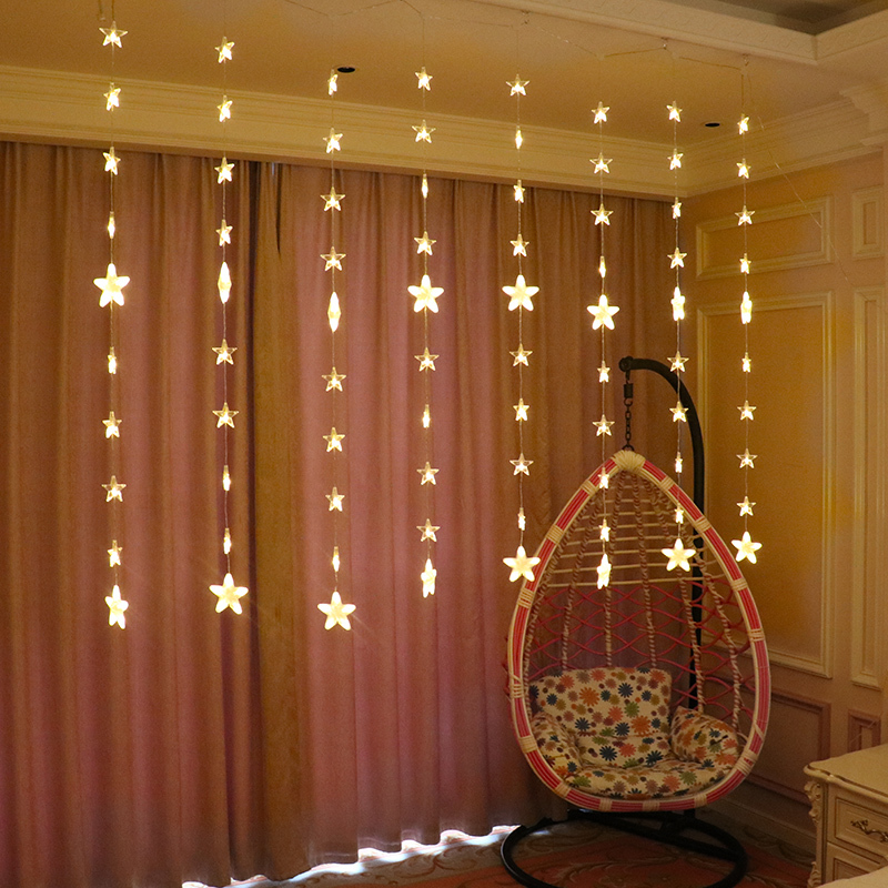 LED star garland curtain/window light