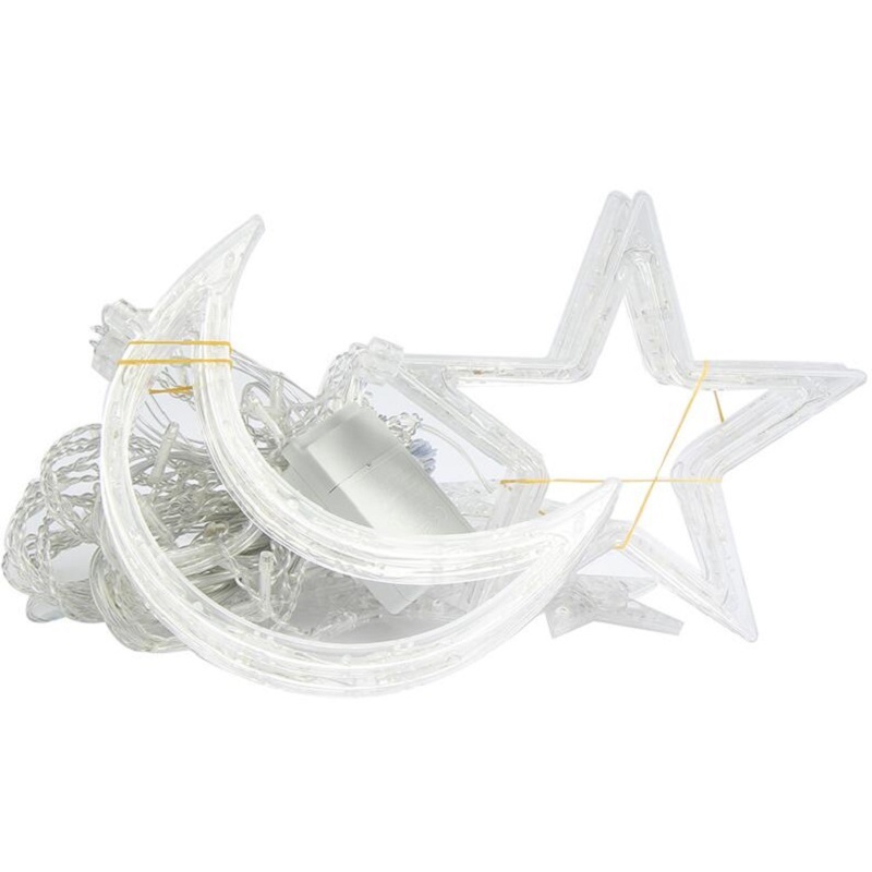 moon and star LED curtain garland Ramadan curtain/window light