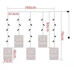 2022 3D LED New Christmas garland curtain window light