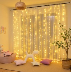 Amazon hot selling 3*3M 300LED garland curtain light