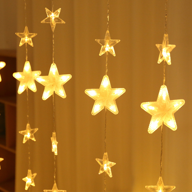 LED star garland curtain/window light