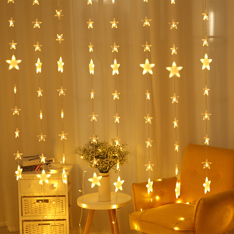 LED star garland curtain/window light